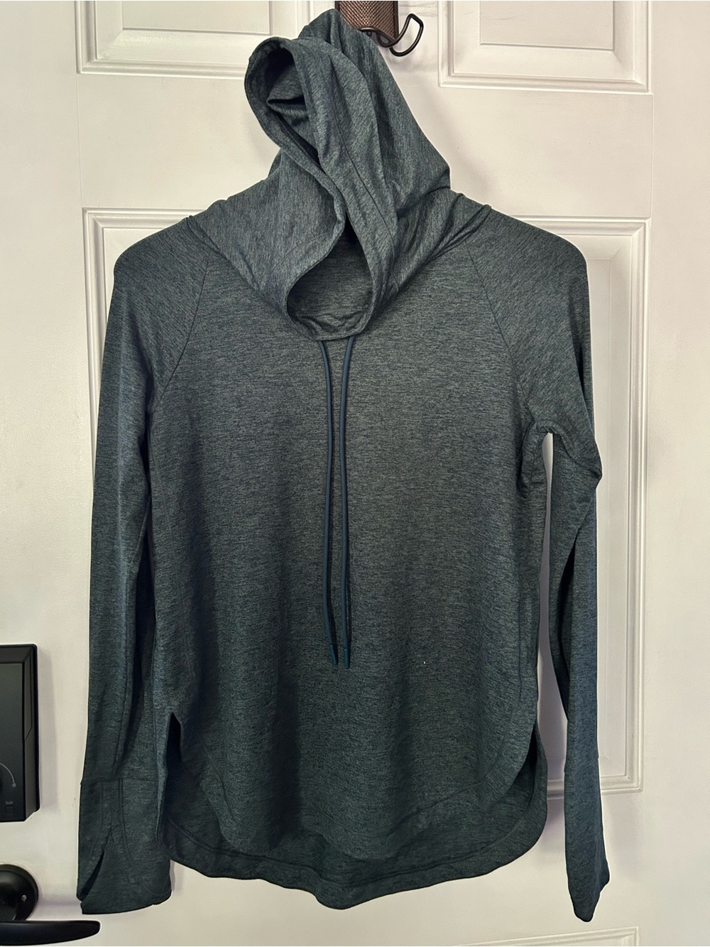 Athleta Heather Charcoal Hoodie Pullover - Dark Gray